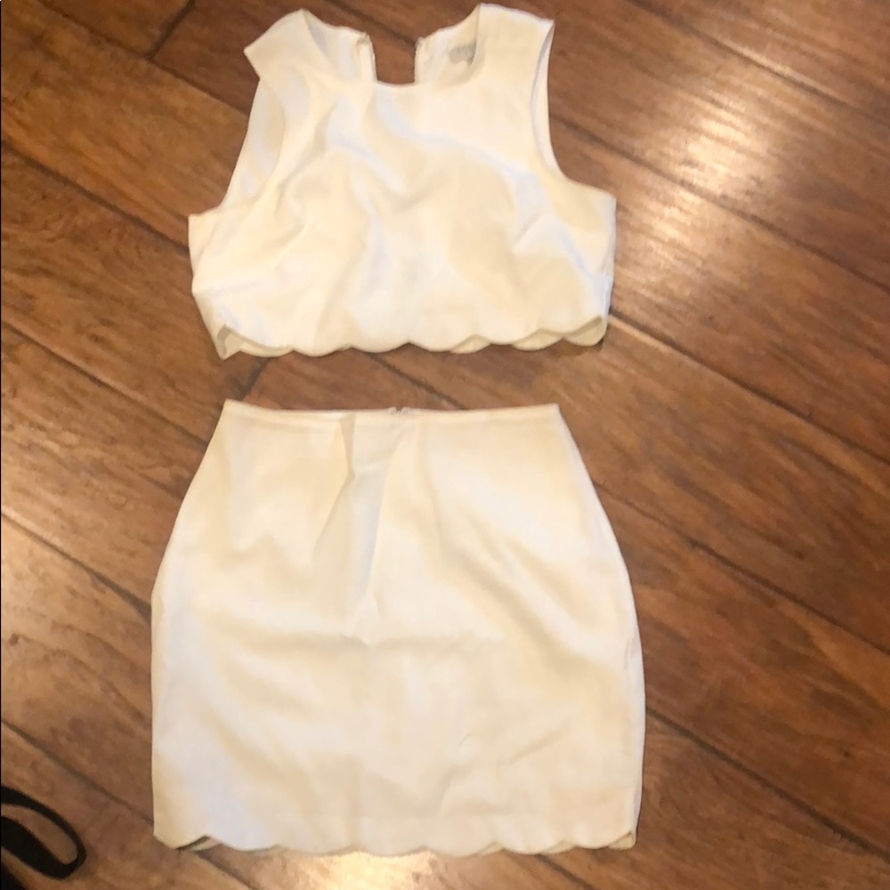 Two piece white dress